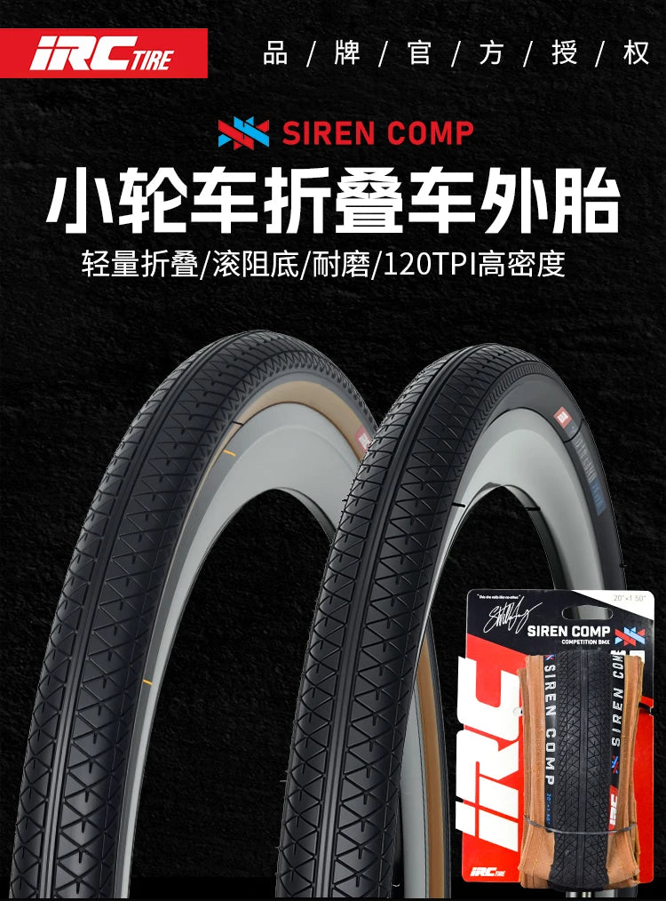 Japan Original IRC SIREN COMP BMX Bicycle Fold Tire 20x1 1/8 20x1 3/8 20x1.50/1.75/1.90 Small Wheel Bike 406/451 Tire