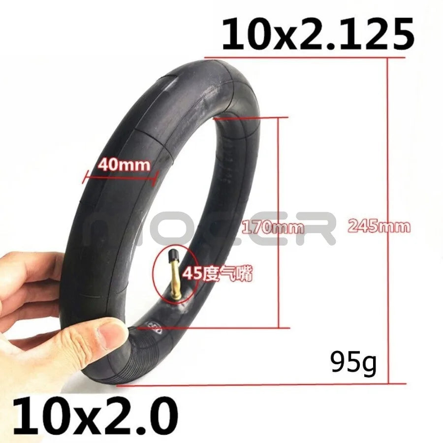 Hota 10X2.0/2.125/2.50 10 Inch Rubber Bent Valve Inner Tube Thickened Tyres E-Scooter Pram Balance Vehicle