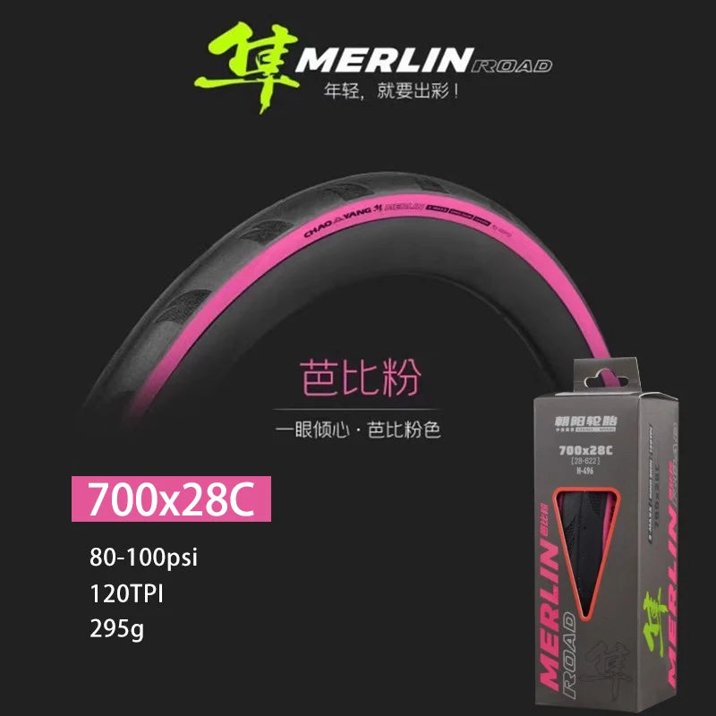 CHAOYANG H-496 MERLIN Road Dino Skin S-MAXX Anti-stab 700x23c/25c/28c Bicycle Folding Tire 120TPI for Road Bike Cycling Parts