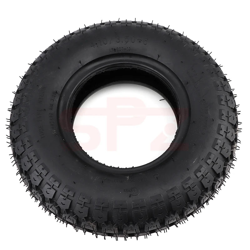 4.10/3.50-6 Inner and Outer Tire Elderly Scooter for 6 Inch 49cc Mini Quad Dirt Bike Scooter ATV Buggy Gas Scooter Wheelbarrow