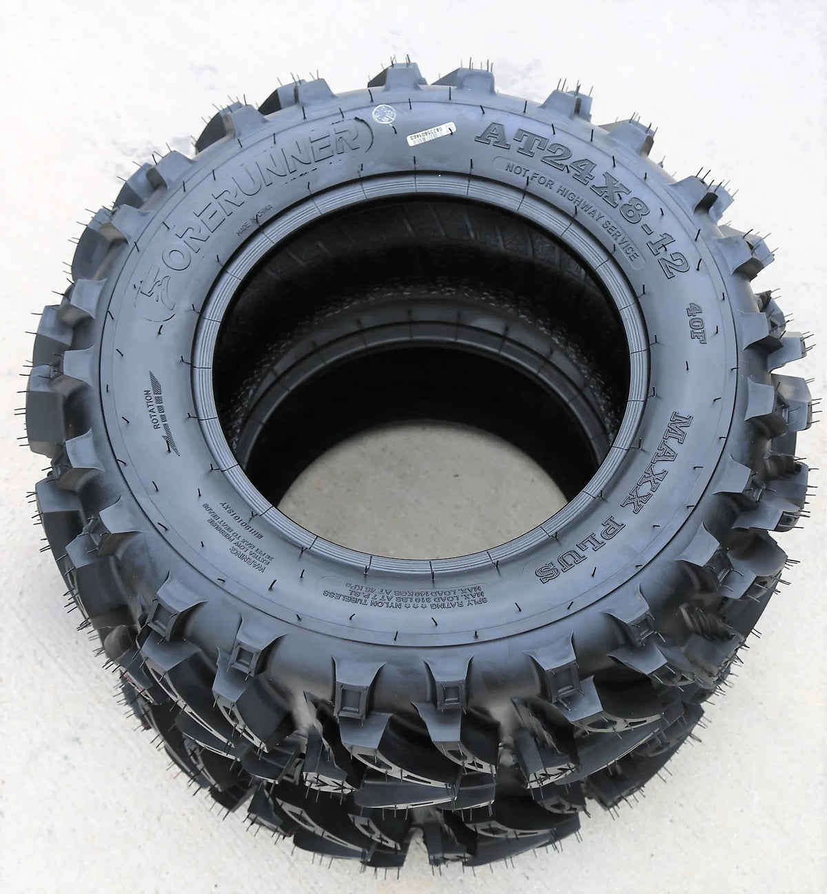 Forerunner Maxx Plus 24x8.00-12 24x8-12 24x8x12 40F 6 Ply M/T Mud ATV UTV Tire