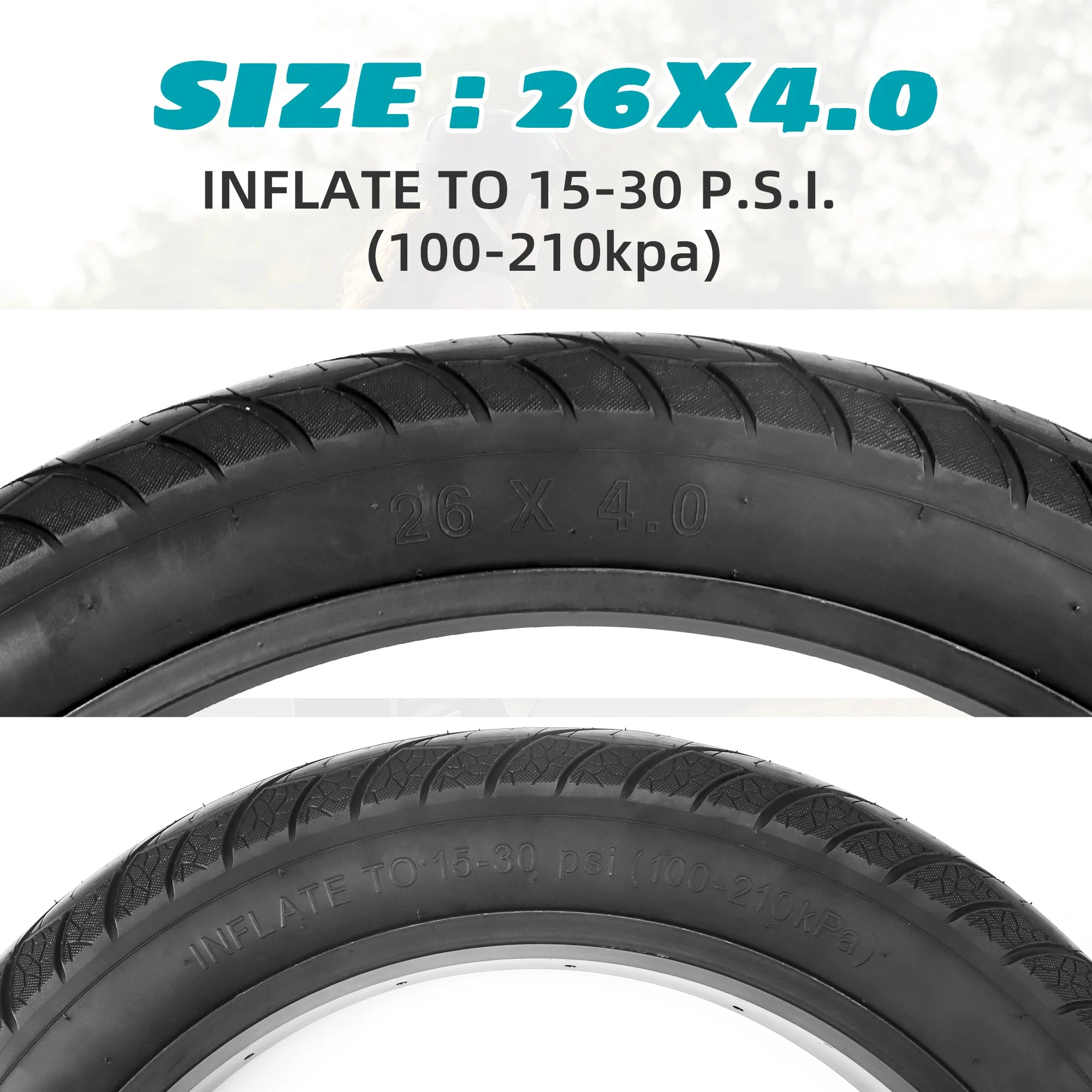 ZUKKA Bike Tire 26 x 4.0 Fat Bike Tire Replacement Tire Folding Mountain Bike Tire High-Density Bike Tires for Snow Beach BMX MT