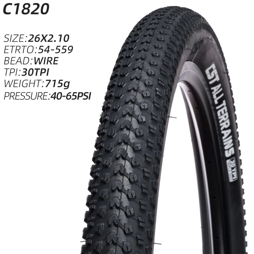 CST TIRE C-1820 MOUNTAIN BICYCLE TIRE OF MTB BIKE TYRE WIRE BEAD C1820 CST JET ALL TERRAINS 22 24 26 27.5 29 INCHES