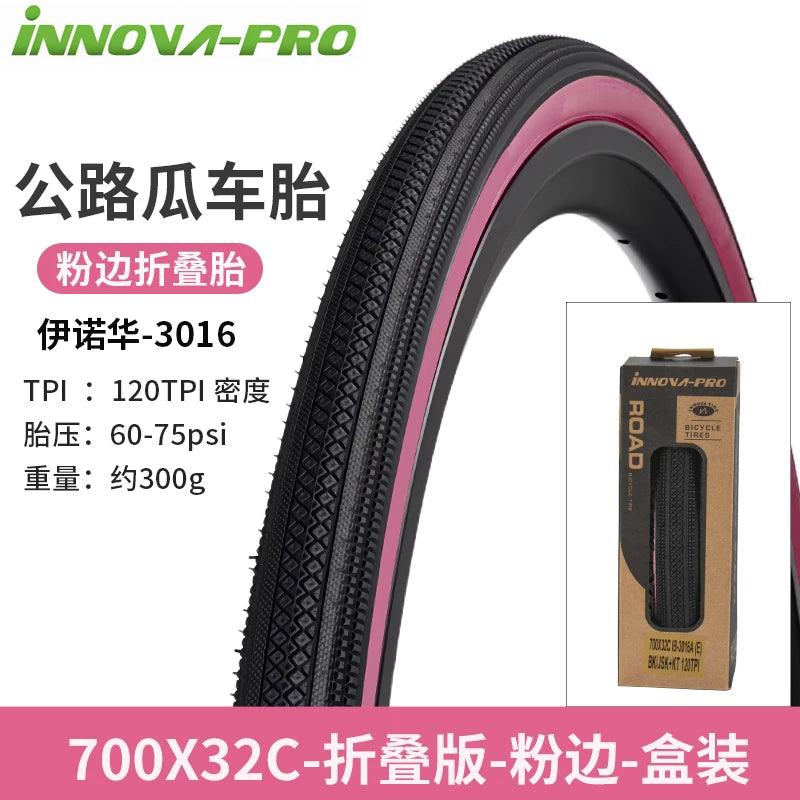 INNOVA-PRO Original 700x32c/35c Folding Tire 700c for XC Road Gravel Bicycle Lightweight Tires IB-3016 Cycling Parts