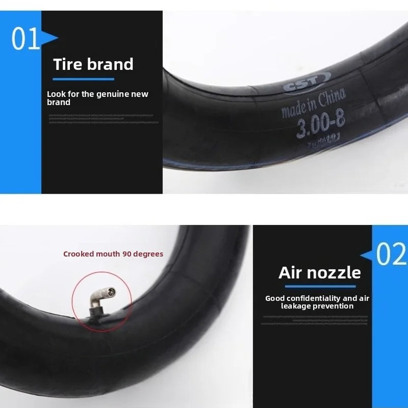 3.00-8 electric tricycle tires CST 4PR scooter tire trolley tires For Permobil F3, F5, M3, M5 power wheelchair compatible 3.25-8