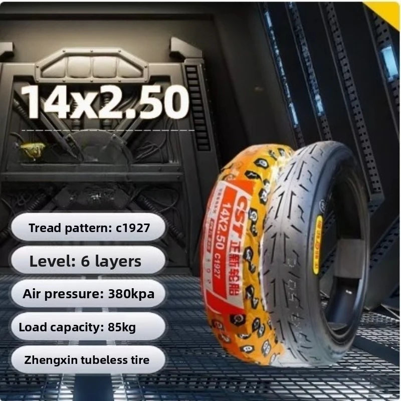 CST Tubeless Tire 14x2.50 For Electric bicycle For Electric vehicle vacuum tire 14x2.5 14 inch 4PR 6PR 8PR C1685