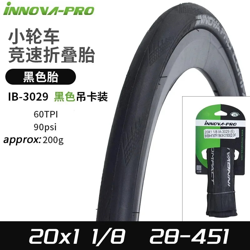 INNOVA-PRO Original 28-451 20x1 1/8 BMX Small Wheel Bike Racing Tire 20inch Folding Tires IB-3029 Cycling Parts