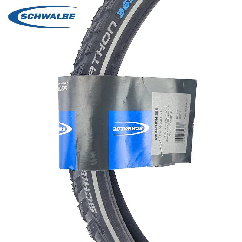 SCHWALBE Original MARATHON 365 The All-Season Tire 40-406 20x1.50 Black Reflex Wired Bicycle Tire for Folding Bike Cycling Parts
