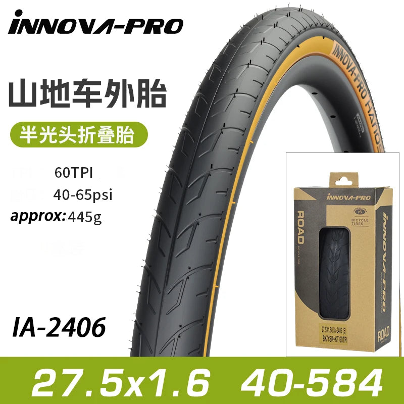 INNOVA-PRO Original MTB Semi-Slick Tire 26x1.5 27.5x1.6 Folding Tire for Race MTB Bicycle IA-2406/2245 Cycling Parts