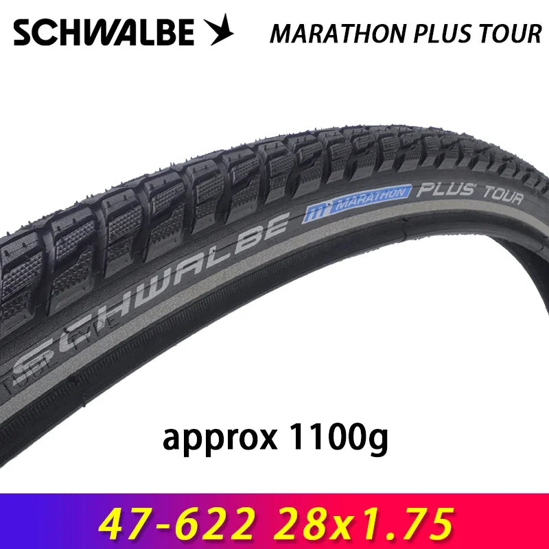 SCHWALBE MARATHON PLUS TOUR Wired Bicycle Tire 26x2.00/700x35c/40c 28x1.75/28x2.00 for MTB Road Travel Bike Cycling Parts