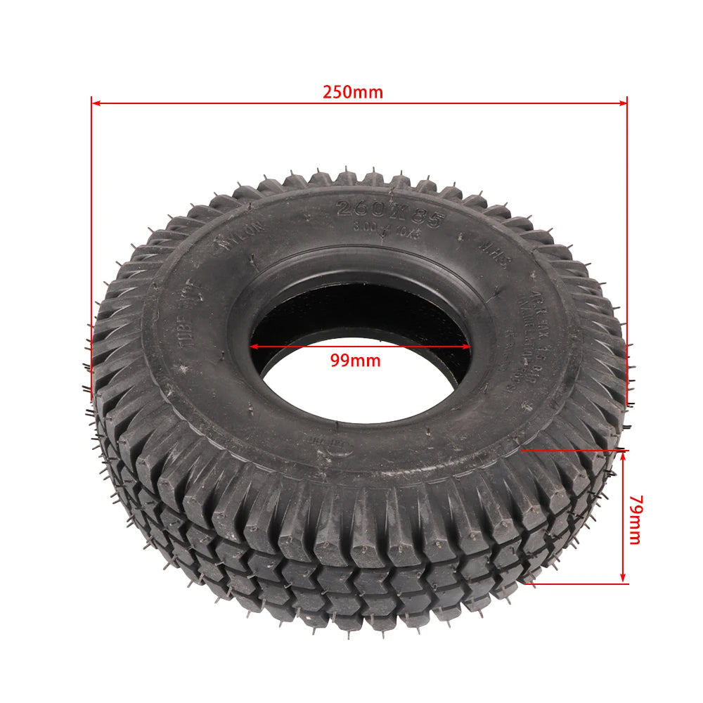 Wear Resistant 4.10/3.50-4 Inner Tube 260X85 Tires Knobbly Block Tread Puncture Proof Outer Tire Set for Scooter Wheelchair