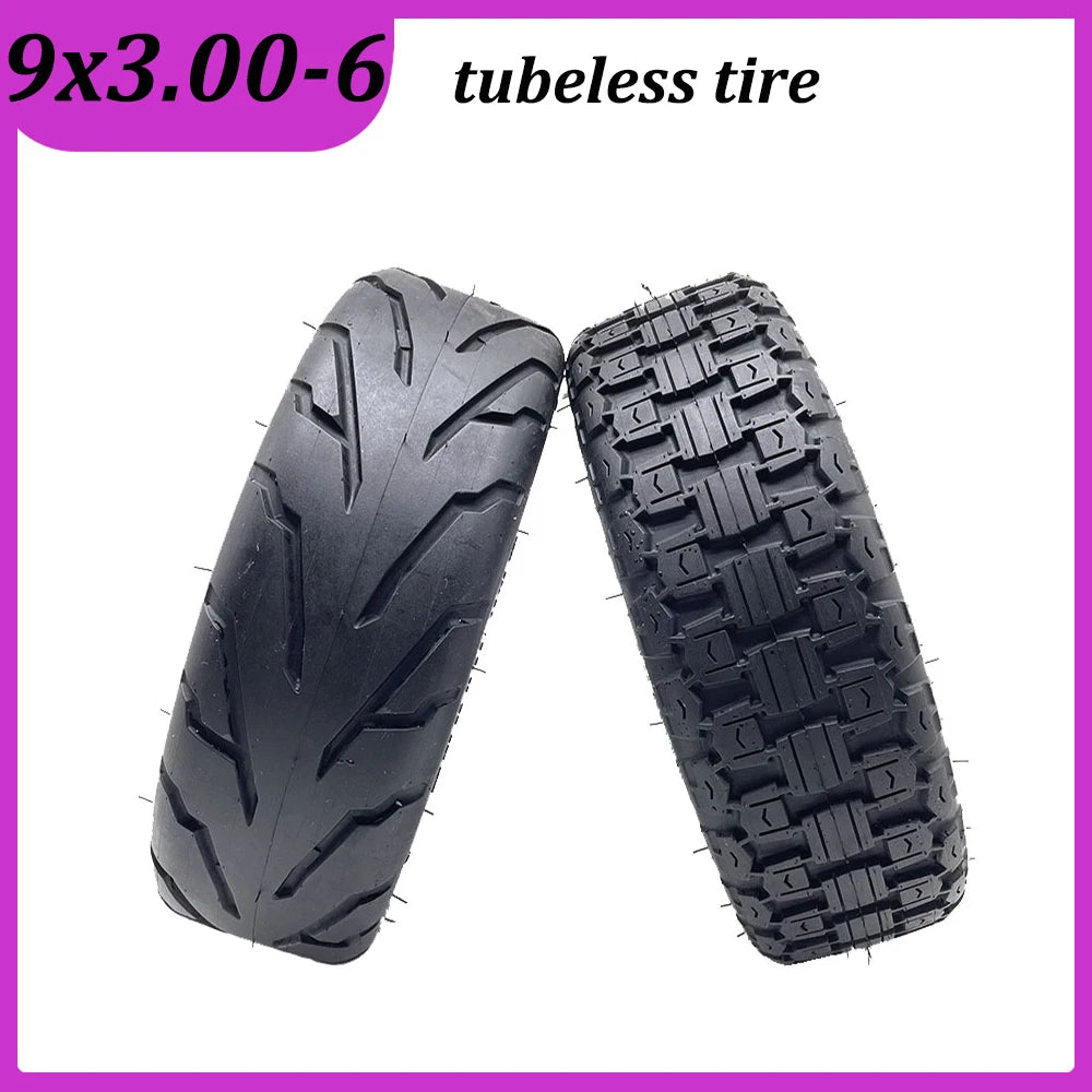 9 Inch 9x3.00-6 Tubeless Tire Off-road Wear-Resistant Vacuum Tyre for Electric Scooter