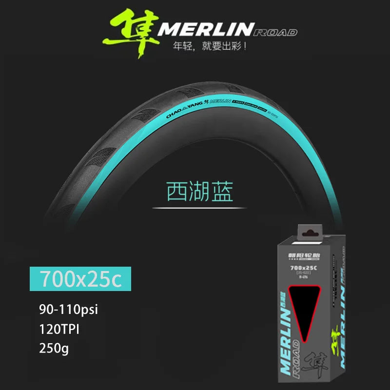 CHAOYANG H-496 MERLIN Road Dino Skin S-MAXX Anti-stab 700x23c/25c/28c Bicycle Folding Tire 120TPI for Road Bike Cycling Parts