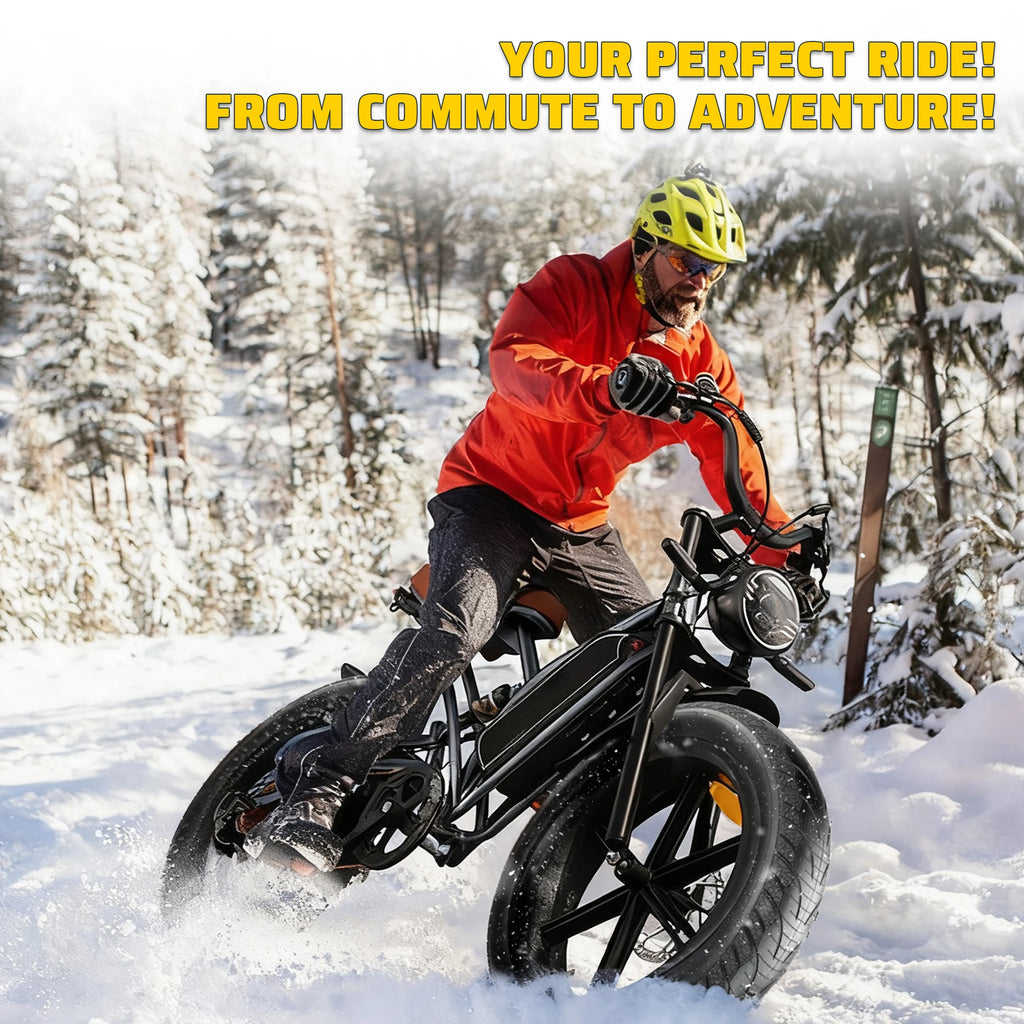ZUKKA E Bike Fat Tire 16 x 4.0 Fat Bike Tire Heavy Duty High-Performance E-Bike Mountain Snow Bike Tire Black