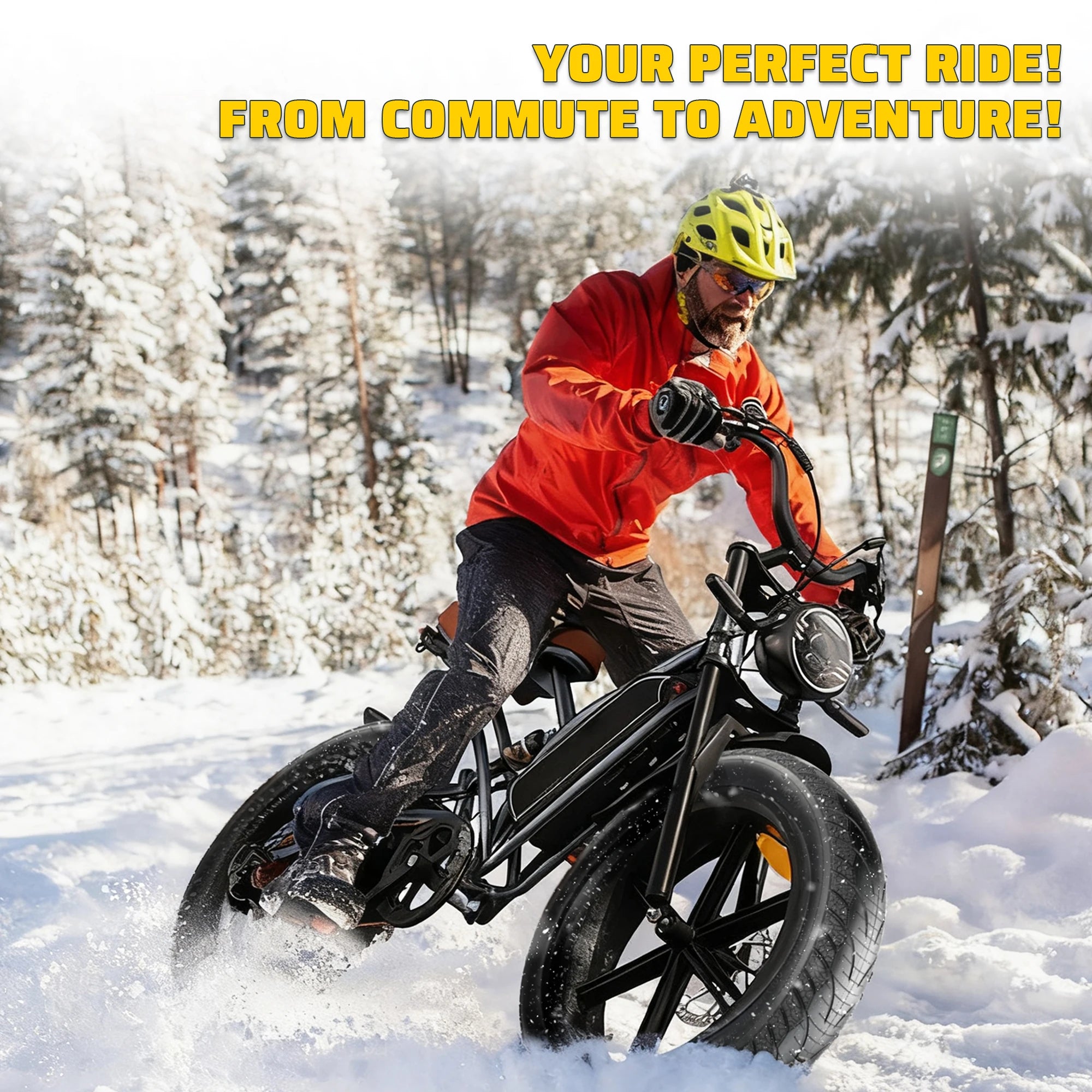 ZUKKA E Bike Fat Tire 16 x 4.0 Fat Bike Tire Heavy Duty High-Performance E-Bike Mountain Snow Bike Tire Black