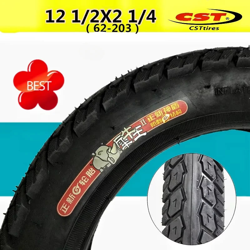 Bicycle Tires 12 1/2 x 2 1/4 CST EBIKE Electric 12inch Bike Tire Folding Bike Kid Balance Bicycle Anti Puncture Tyre 62-203