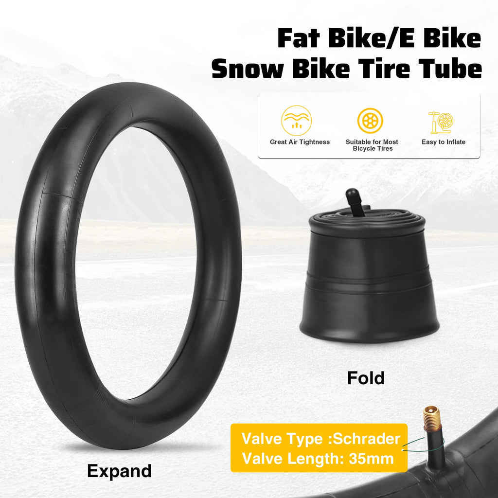 ZUKKA E Bike Fat Tire 16 x 4.0 Fat Bike Tire Heavy Duty High-Performance E-Bike Mountain Snow Bike Tire Black