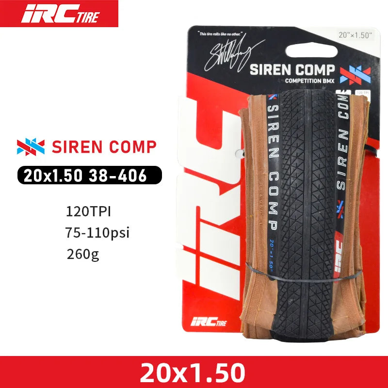 Japan Original IRC SIREN COMP BMX Bicycle Fold Tire 20x1 1/8 20x1 3/8 20x1.50/1.75/1.90 Small Wheel Bike 406/451 Tire