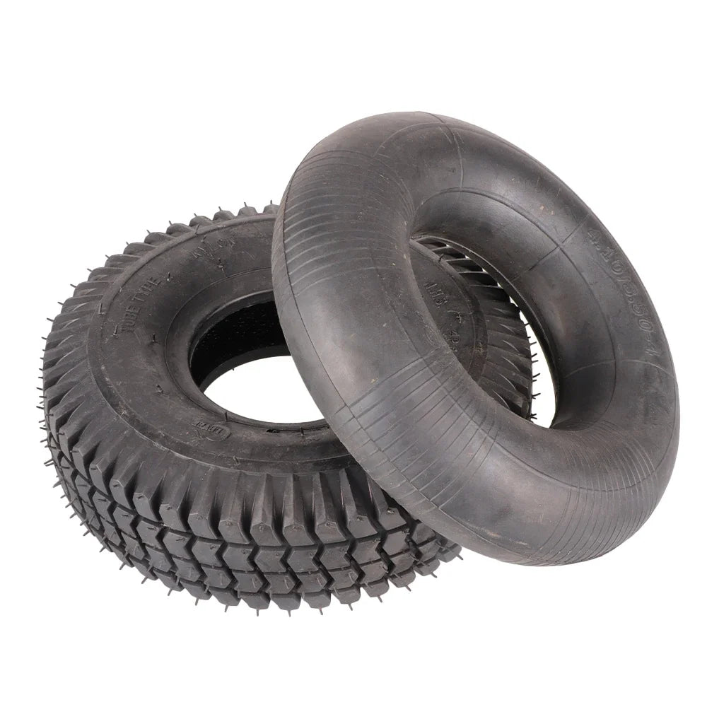 Wear Resistant 4.10/3.50-4 Inner Tube 260X85 Tires Knobbly Block Tread Puncture Proof Outer Tire Set for Scooter Wheelchair