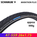 SCHWALBE Original MARATHON PLUS 26x1.75 Road MTB Bike 7 Level SmartGuard Black Reflex Bicycle Tires Cycling Parts