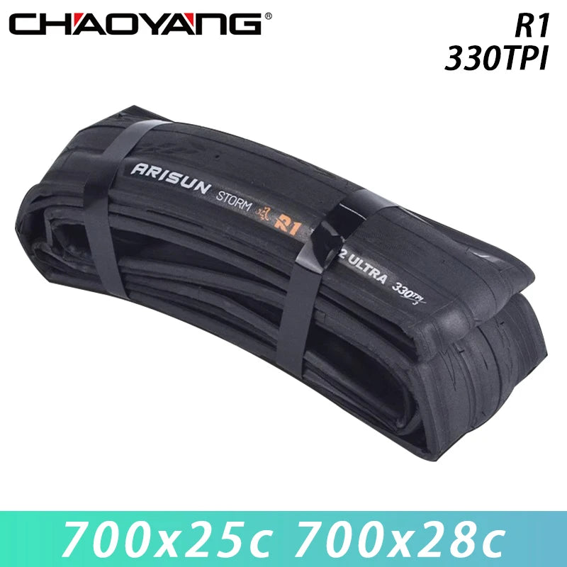 CHAOYANG ARISUN R1 700x25c/700x28c Puncture-proof Folding Tire 330TPI for Road Bicycle Competition Racing Bike Cycling Parts
