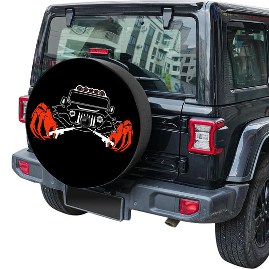 32 Inches Spare Tire Cover Universal Fit for Jeep Wrangler Rv SUV Truck Trailer Vehicles Back Wheel Cover Storage Bag Protector