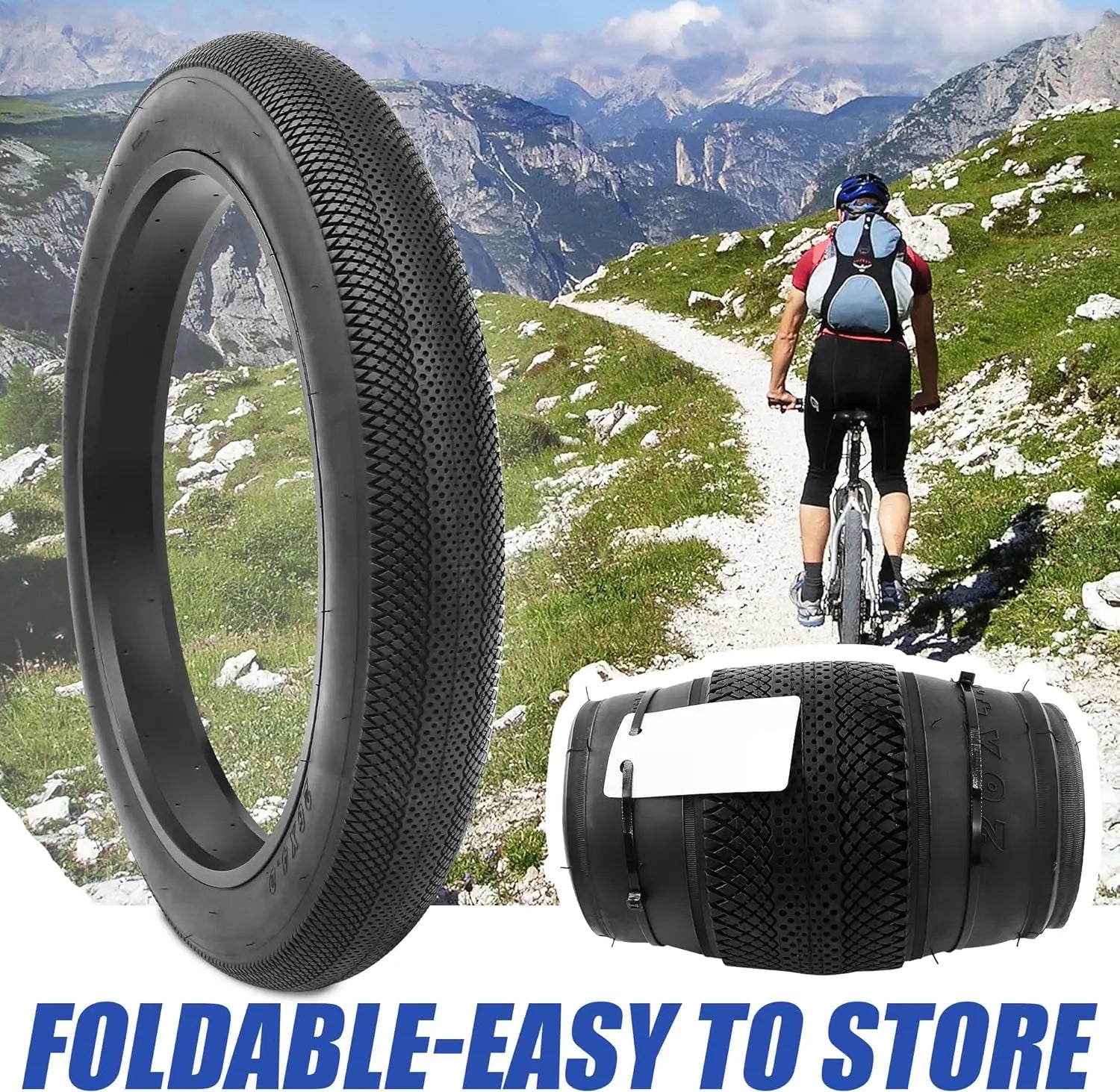 ZUKKA Fat Bike Tire 20/26x4.0 for Ebike Mountain Bike Heavy Duty High-Performance Wear-Resistant E-Bike Mountain Snow Bike Tire