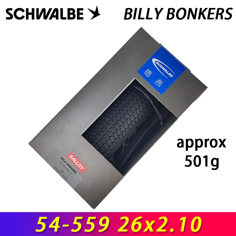 SCHWALBE Original BILLY BONKERS 18/20x1.50 2.00/26x2.10 Folding Tire for Dirt Jump MTB Bike BMX PumpTrack Bicycle Cycling Parts