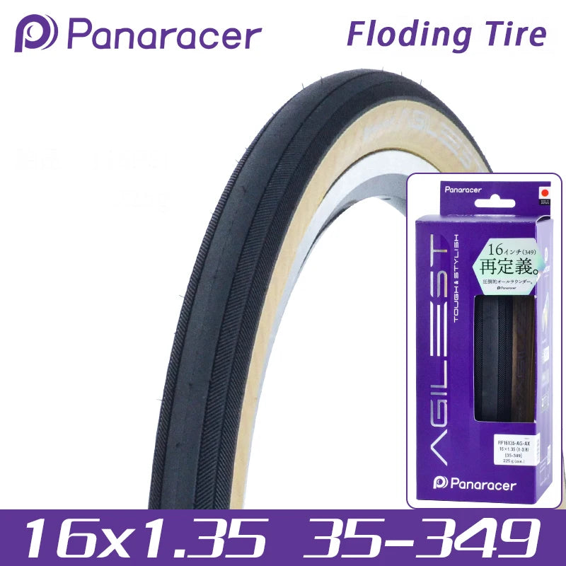 Panaracer Original AGILEST 16x1.35 35-349 16 inch Folding Tire for Brompton Folding Bike BMX Bicycle Cycling Parts