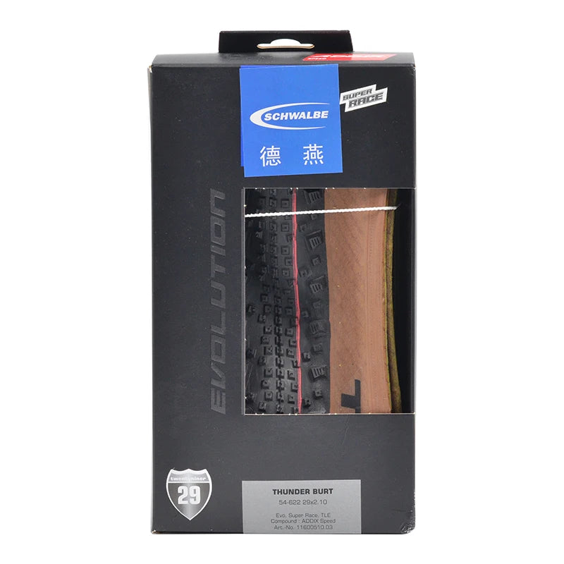 SCHWALBE Original THUNDER BURT 27.5x2.10 29x2.10/2.25/2.35 Tubeless Folding Tire for XC Tracks MTB Bike Off-Road Bicycle