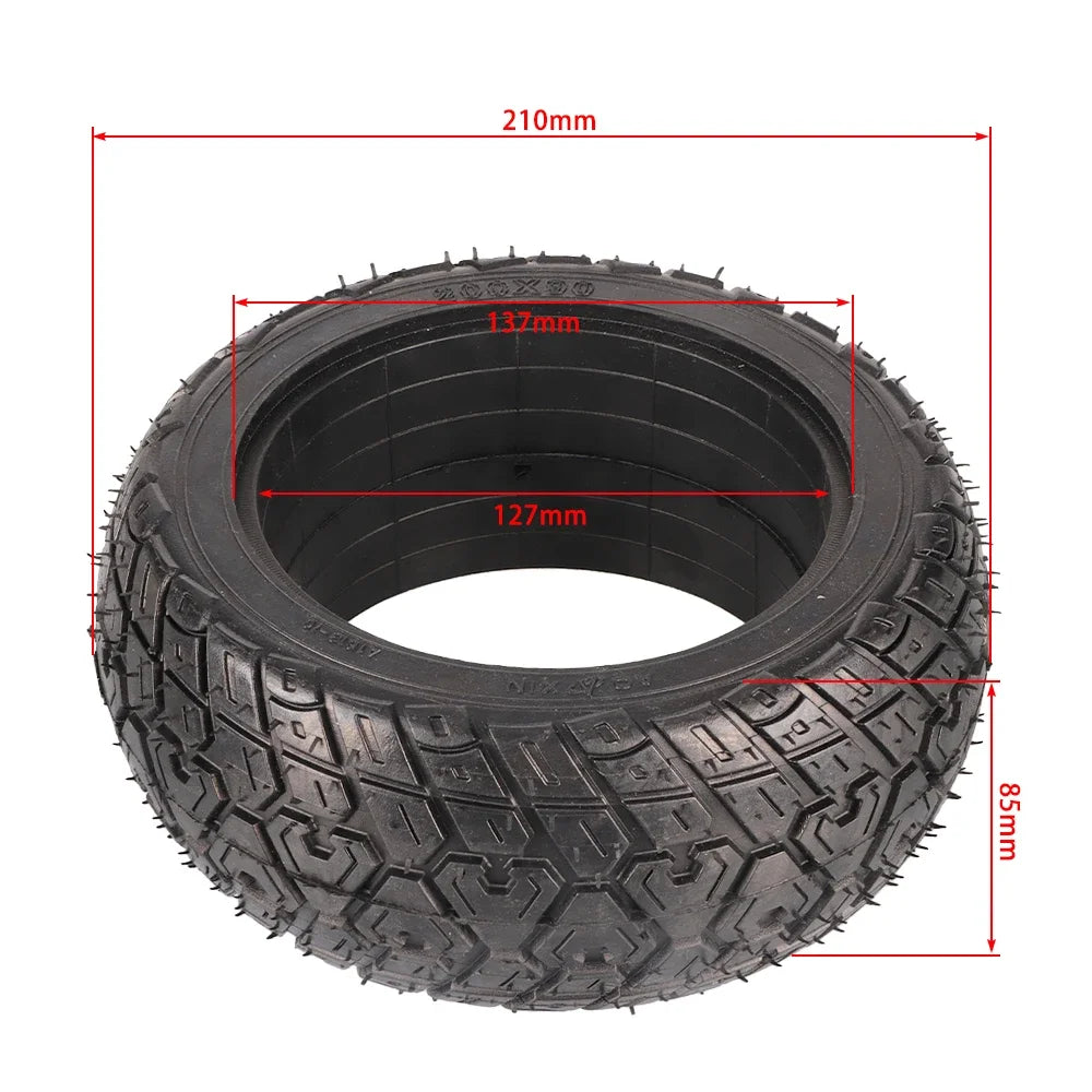 200x90 Electric Scooter Tire Explosion Proof Puncture-proof Solid Rubber Tires for Go-Kart/Balance Car Pneumatic-free Parts