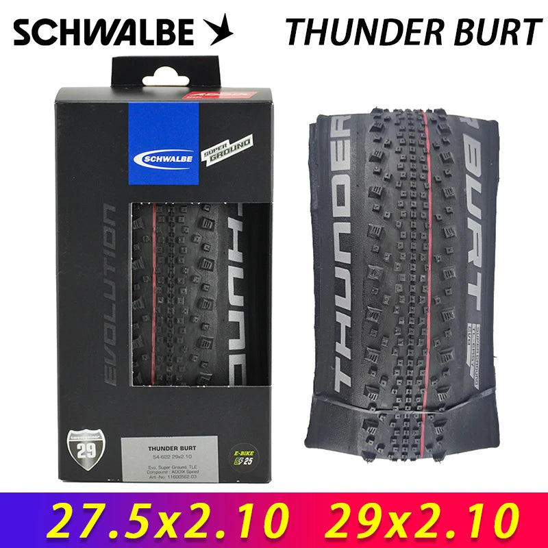 SCHWALBE Original THUNDER BURT 27.5x2.10 29x2.10/2.25/2.35 Tubeless Folding Tire for XC Tracks MTB Bike Off-Road Bicycle