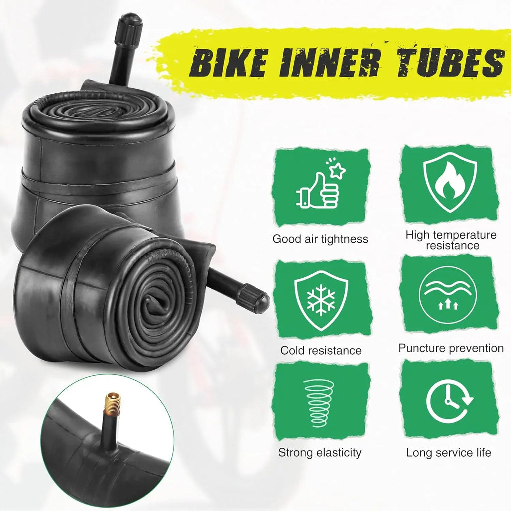 ZUKKA 14"x2.125 Kid Bike Tire 2 Pack with 2 Inner Tubes Anti-Slip Wear-Resistant Folding Replacement