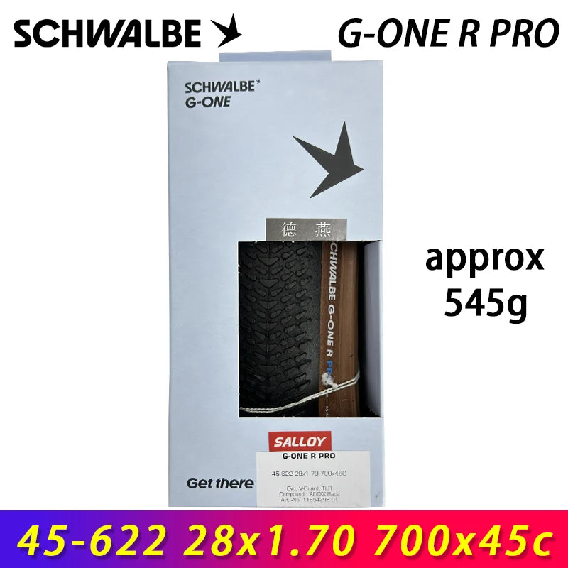 SCHWALBE Original G-ONE R PRO Tubeless Folding Tire 700x40c/45c/50c for Road Race Gravel Bike MTB Touring Bicycle Cycling Parts
