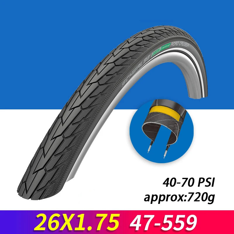SCHWALBE Original ROAD CRUISER Wired Bicycle Tire 26/28x1.75 27.5x1.65 700x35c/40c City Road Touring MTB Bike Tires