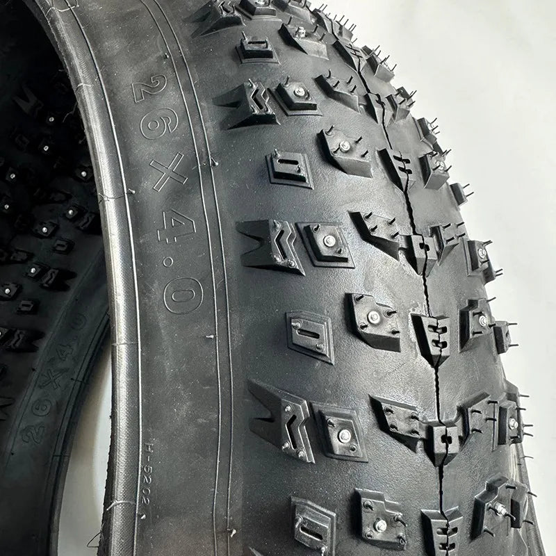 CHAOYANG Original Snow Storm 26x4.0 Folding Fat Tire Shark Skin Anti Puncture Spikes MTB Tire H-5202 Cycling Parts