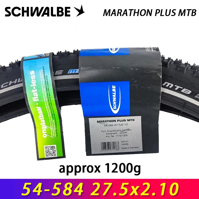 SCHWALBE Original MARATHON PLUS MTB 26x2.10/27.5x2.1/27.5x2.25 Wired Bicycle Tire for MTB Bike Off-Road Bicycle Cycling Parts
