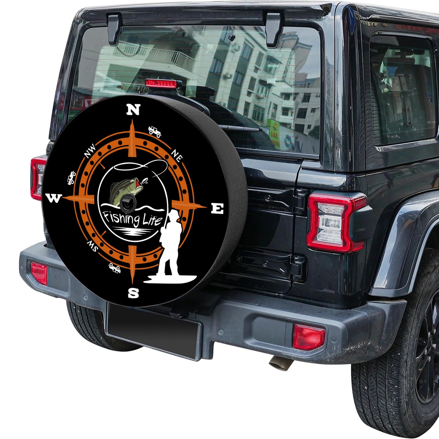 32 Inches Spare Tire Cover Universal Fit for Jeep Wrangler Rv SUV Truck Trailer Vehicles Back Wheel Cover Storage Bag Protector