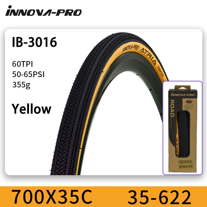 INNOVA-PRO Original 700x32c/35c Folding Tire 700c for XC Road Gravel Bicycle Lightweight Tires IB-3016 Cycling Parts
