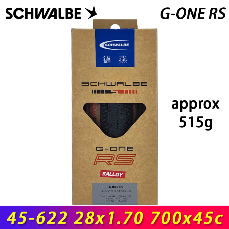 SCHWALBE Original G-ONE RS PRO 700x35c/40c/45c Tubeless Folding Tire for XC Race Gravel Bike Touring Bicycle Cycling Parts