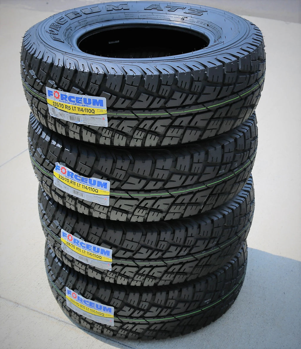 2 New Forceum ATZ LT 235/70R15 Load E 10 Ply AT A/T All Terrain Tires
