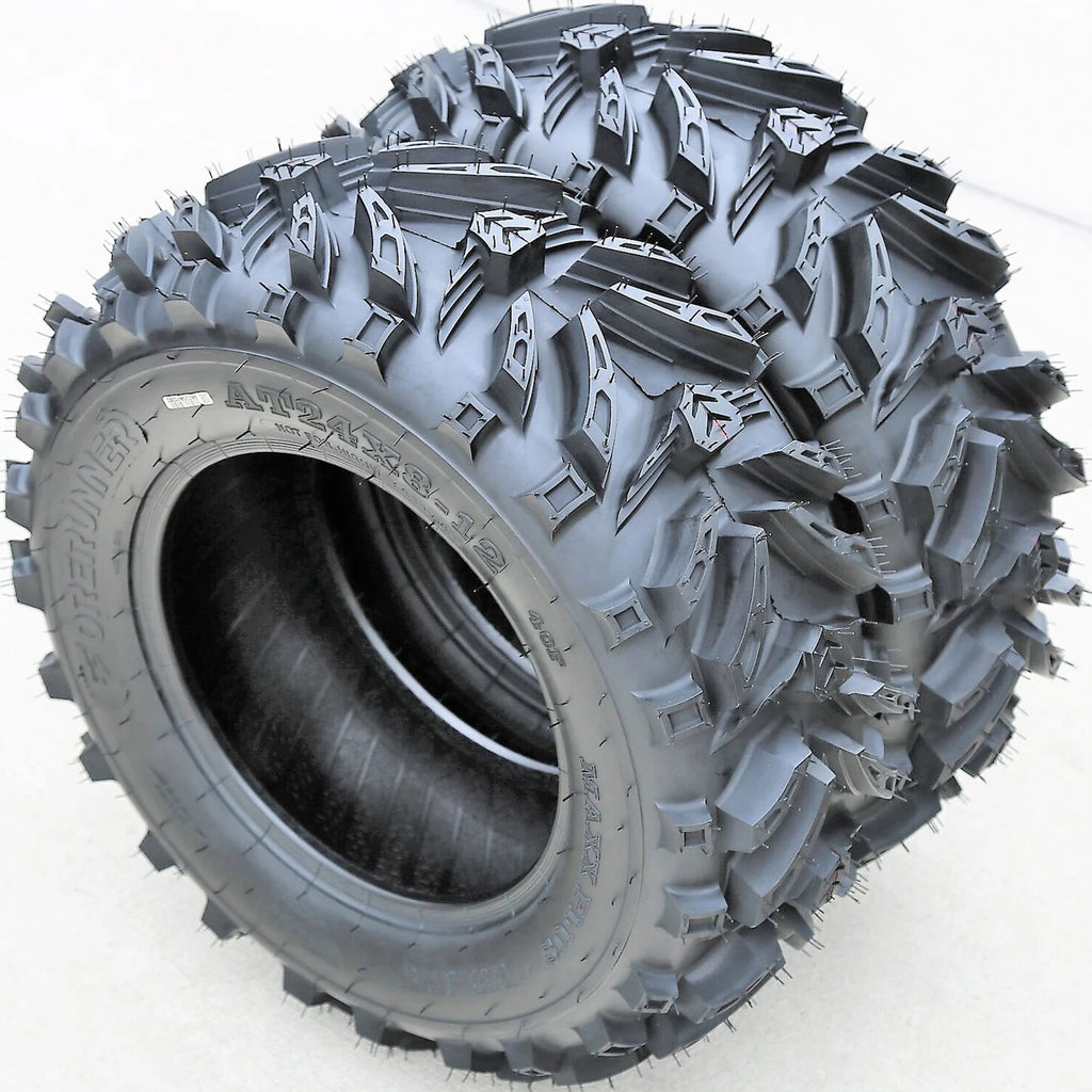 Forerunner Maxx Plus 24x8.00-12 24x8-12 24x8x12 40F 6 Ply M/T Mud ATV UTV Tire