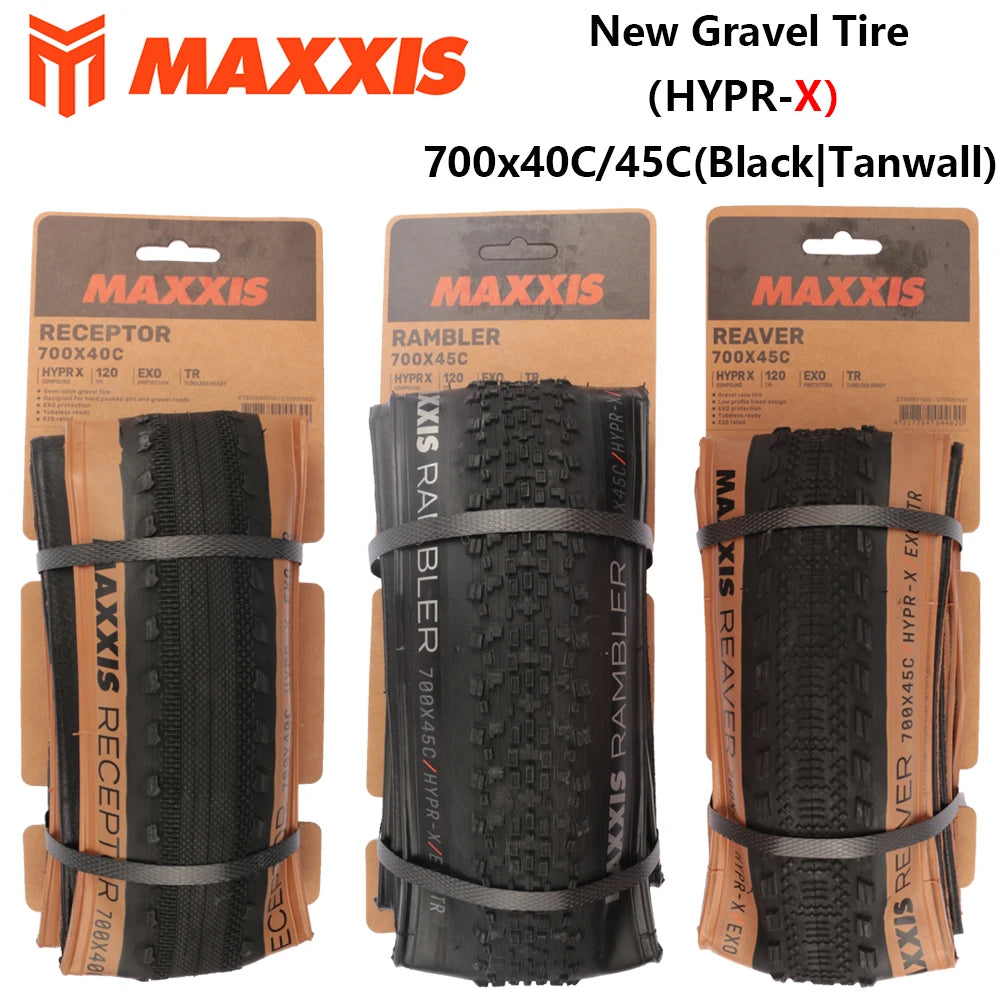 MAXXIS New REAVER RAMBLER RECEPTOR Gravel Tire HYPR-X Tubeless Gravel Bike Tires 700x40C/45C Off Road Bicycle Tires