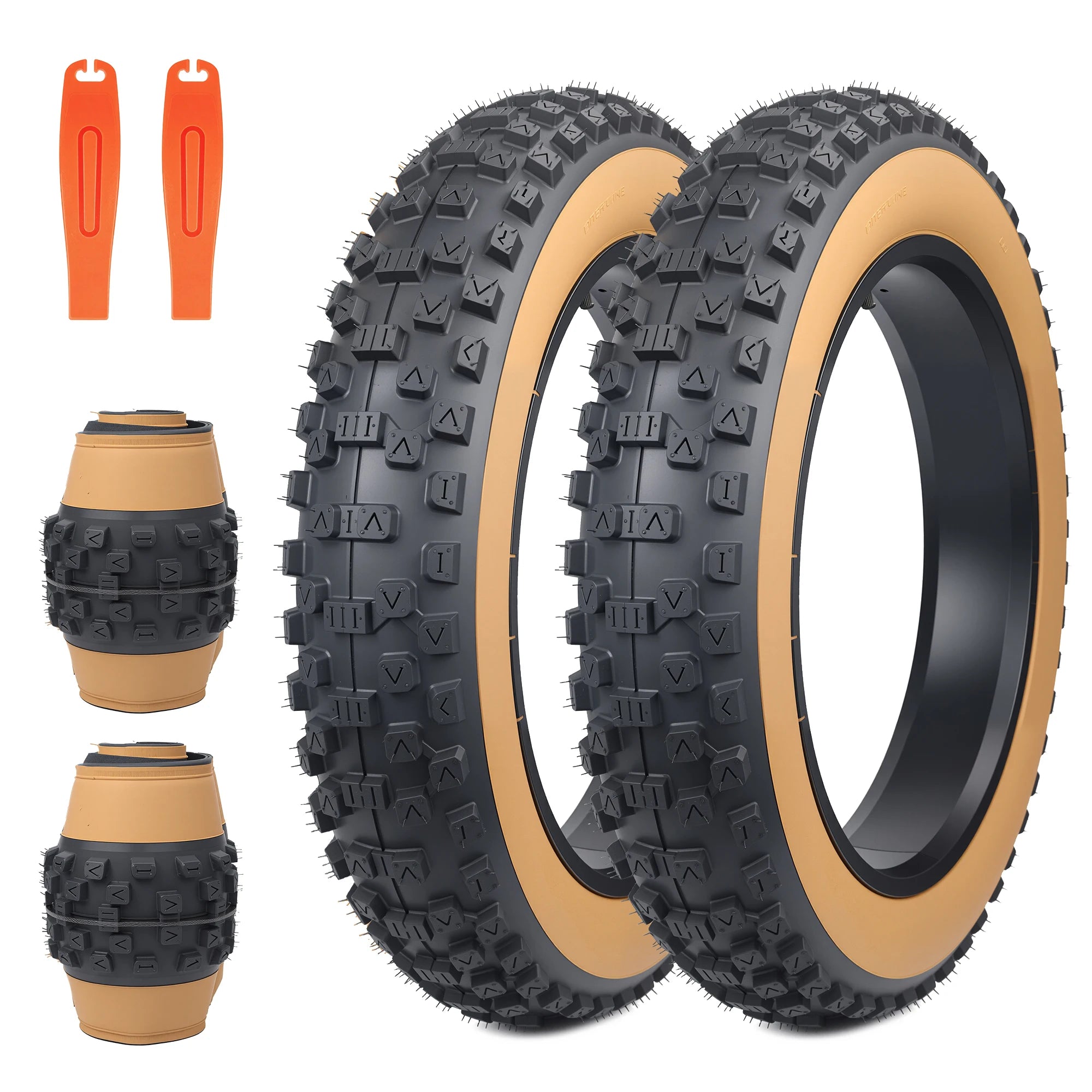 ZUKKA 2 Pack 20x4.0 inch Fat Bike Tire for Electric Bike Fat Bicycle Tire 4.0 inch Mountain Bike Tire