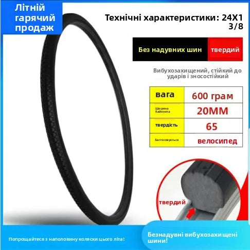 26-Inch  Tire for Bicycles 26x.95 Iatable Tire 24/26x 3/8 Bicycle  Tire with Inner Tube Cycling Equipment Acce...