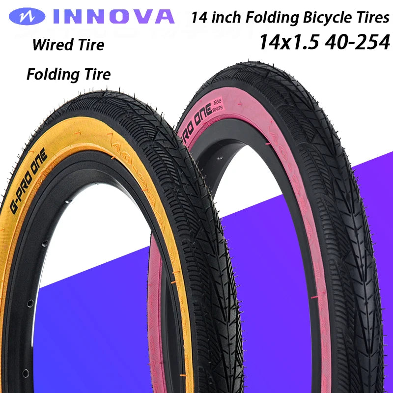 INNOVA Original 14x1.5 Folding Bicycle Folding/Wired Tires 14 inch 412 Small Wheel Bike Tire IA-3006/2084 Cycling Parts