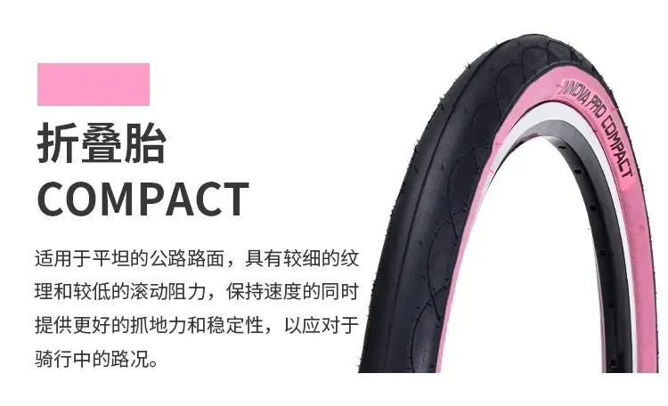 INNOVA Original 16x1 3/8 37-349 Folding/Wired Tire IA-2242 for Brompton K3 Mini 349 Fold Bicycle Tire BMX Half Bald Tires