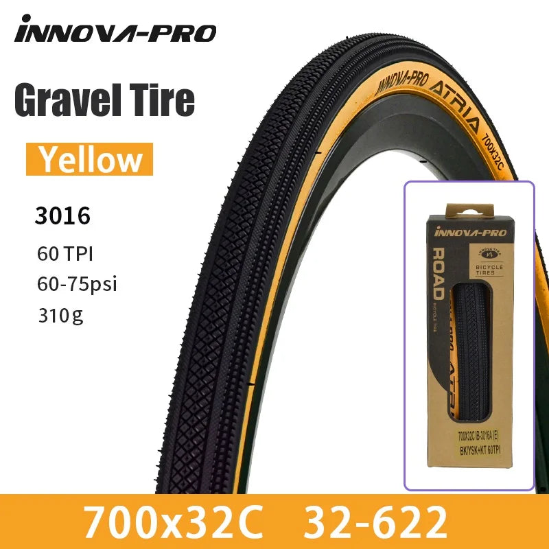 INNOVA-PRO Original 700x32c/35c Folding Tire 700c for XC Road Gravel Bicycle Lightweight Tires IB-3016 Cycling Parts