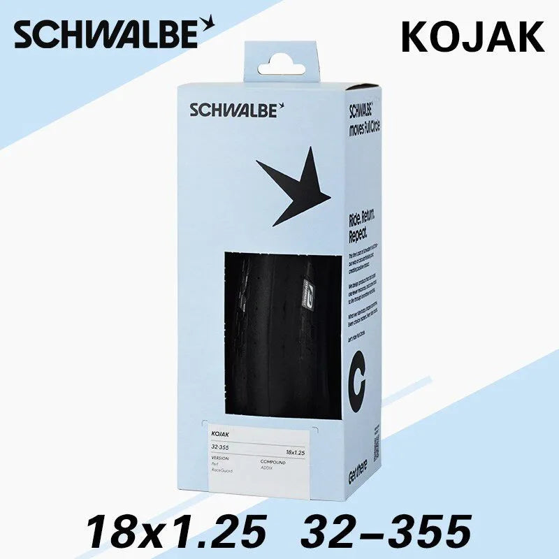 SCHWALBE KOJAK 18" Inch 32-355 18x1.25 Black Folding Tire Level 4 RaceGuard for Birdy Folding Bicycle BMX Bike Cycling Parts
