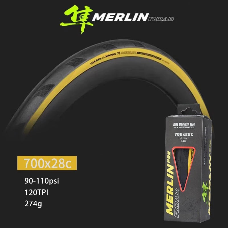 CHAOYANG H-496 MERLIN Road Dino Skin S-MAXX Anti-stab 700x23c/25c/28c Bicycle Folding Tire 120TPI for Road Bike Cycling Parts